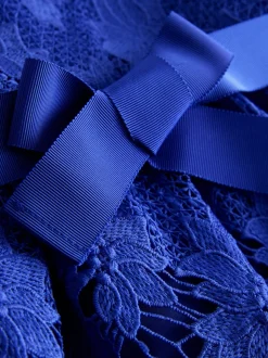 Bleu cobalt - Robe occasion en dentelle (3-16ans)