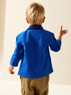 Bleu cobalt - Surchemise en toile (3mois à7ans)