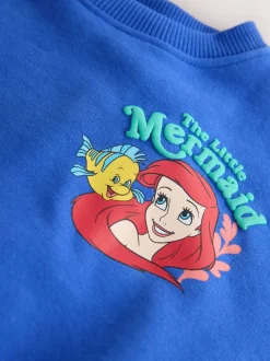 Bleu cobalt - Sweat-shirt Col rond The Little Mermaid (3mois à7ans)