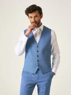 Bleu de ciel - Skopes Redding habillé Fit Costume Gilet