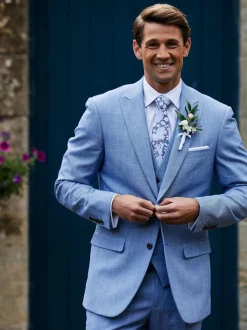 Bleu de ciel - Skopes Redding habillé Fit Costume Gilet