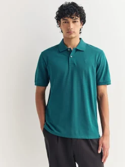 Bleu de sarcelle - Ajustement régulier - Polo Manches courtes Pique