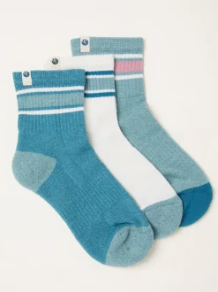 Bleu de sarcelle - FatFace 3 paires de chaussettes de sport