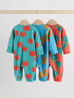 Bleu de sarcelle - Lot de 3 dors-bien bébé à fermeture éclair bidirectionnelle (0mois -3ans)