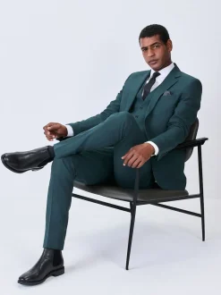 Bleu de sarcelle - Slim Fit (Slim Fit) - Veste de costume texturée