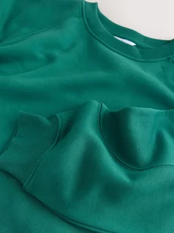 Bleu de sarcelle - Sweat-shirt épais décontracté à Col rond