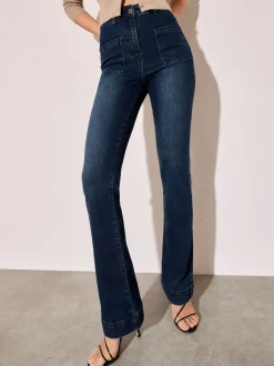 Bleu d'encre - Friends Like These Jean évasé à poche haute