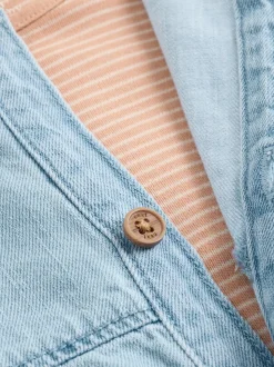 Bleu Denim - Ensemble bébé salopette et body (0mois-2ans)