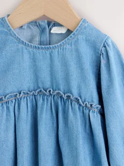 Bleu Denim - Ensemble de barboteuses Bébé Bloomer 2 pièces avec collants (0mois-3ans)