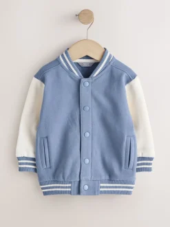 Bleu et écru - Blouson bomber en jersey (3mois-7ans)