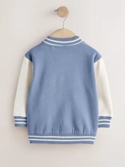 Bleu et écru - Blouson bomber en jersey (3mois-7ans)