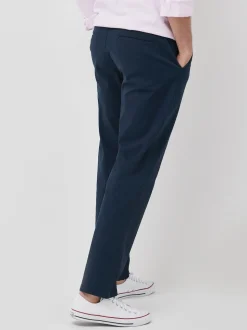 Bleu foncé - Coupe ample - Pantalon chino stretch