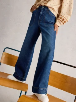 bleu foncé - Jean ample White Stuff Tia