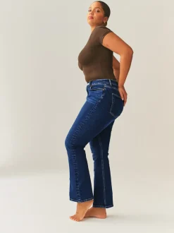 bleu foncé - Jean bootcut extensible en denim Hourglass