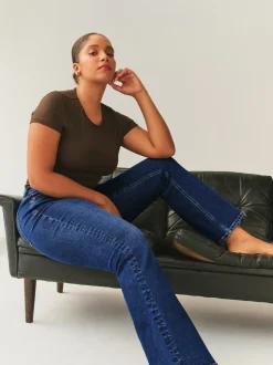 bleu foncé - Jean bootcut extensible en denim Hourglass
