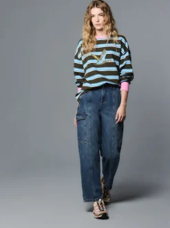 bleu foncé - Jean charpentier droit cheville