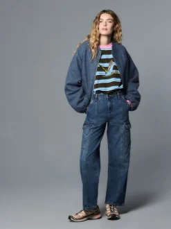 bleu foncé - Jean charpentier droit cheville