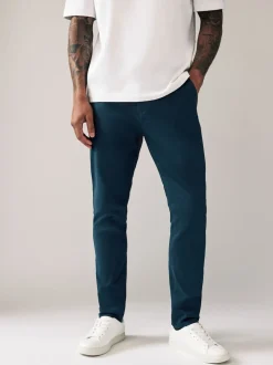Bleu foncé - Pantalon chino stretch skinny