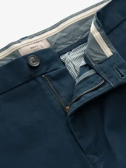 Bleu foncé - Slim Fit (Slim Fit) - Pantalon chino stretch