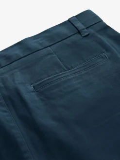 Bleu foncé - Slim Fit (Slim Fit) - Pantalon chino stretch