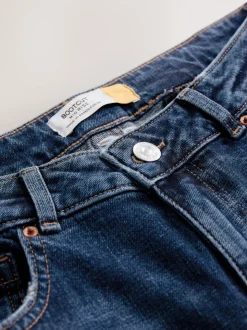 Bleu foncé de denim - Jean bootcut authentique Milieu