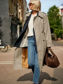 Bleu foncé de denim - Jean colonne extensible Mom Comfort