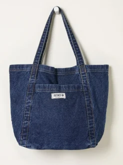 Bleu foncé de denim - Sac cabas FatFace à poche 100% Coton