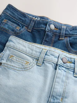 Bleu foncé de denim/délavé - Jean extensible, lot de 2 (3-17ans)