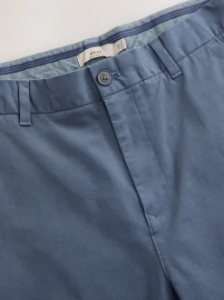 Bleu Gris Moyen - Coupe fuselée régulière - Pantalon chino stretch