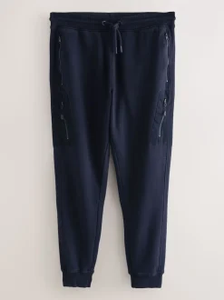 Bleu Gris/bleu marine en ardoise - Lot de 2 joggings cargos coupe ajustée à dos brosse utilitaire