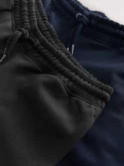 Bleu Gris/bleu marine en ardoise - Lot de 2 Joggings Coupe ajustée à dos brossé