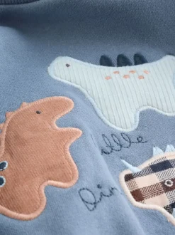 Bleu imprimé dinosaure - Ensemble Sweat-shirt et Leggings bébé (0mois-3ans)