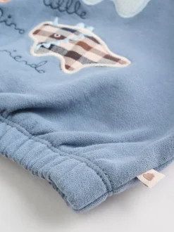 Bleu imprimé dinosaure - Ensemble Sweat-shirt et Leggings bébé (0mois-3ans)