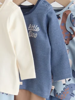 Bleu imprimé dinosaure - Hauts et Leggings 6 pièces bébé (0mois-3ans)