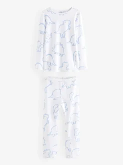 Bleu imprimé dinosaure - Pyjama Kind to Skin 2 Lot (9mths-12yrs)