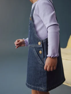 Bleu indigo - Denim Robe chasuble (3mths-8yrs)