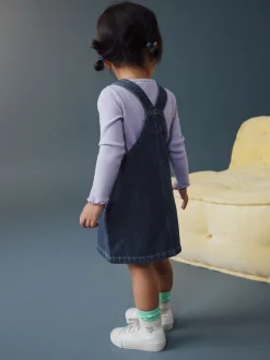 Bleu indigo - Denim Robe chasuble (3mths-8yrs)