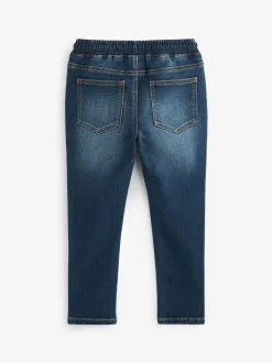 Bleu indigo - Jeans extensibles à taille élastique (3-16ans)