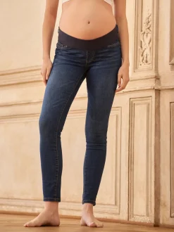 Bleu indigo - Jeans skinny de Grossesse Seraphine Premium en tissu bio