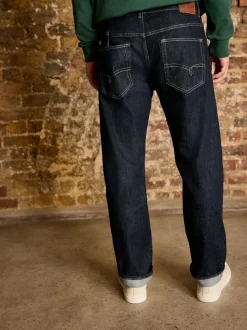 Bleu indigo rincé - Ajustement droit - Signature Selvedge jean Denim Jeans