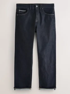 Bleu indigo rincé - Ajustement droit - Signature Selvedge jean Denim Jeans