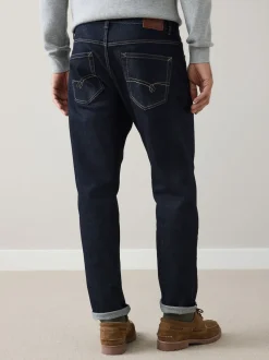 Bleu indigo rincé - Coupe fuselée régulière - Signature Selvedge jean Denim Jeans