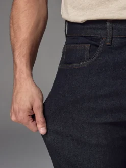 Bleu indigo rincé - Jeansextensible classique coupe fuselée régulière