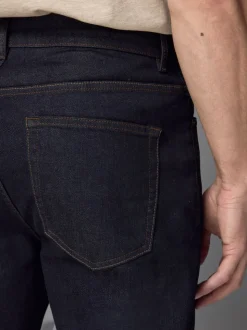 Bleu indigo rincé - Jeansextensible classique coupe fuselée régulière