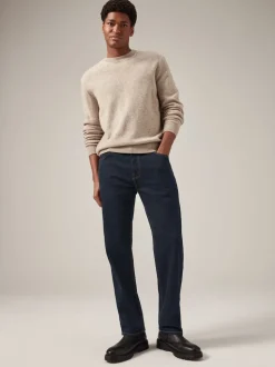 Bleu indigo rincé - Straight Fit Classic Jeans extensibles