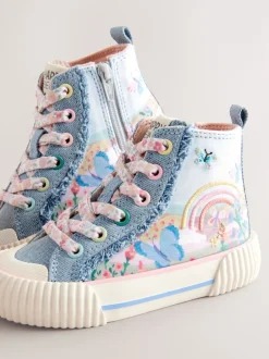 Bleu jean motif arc-en-ciel - Entraîneurs haut de gamme