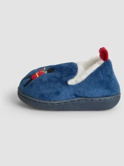 Bleu London motif soldat - Chaussons JoJo Maman Bébé