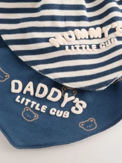 Bleu maman et papa - Bébé BIBS 2 Pack