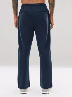Bleu marine - Ajustement droit - Pantalon de jogging épais décontracté à dos brossé