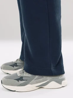 Bleu marine - Ajustement droit - Pantalon de jogging épais décontracté à dos brossé